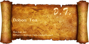 Dobos Tea névjegykártya